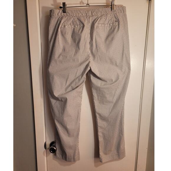 Tommy Hilfiger Harper Houndstooth Slim Crop Pants 10 Preppy Old Money Workwear - Picture 5 of 10